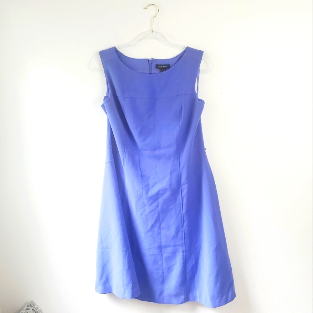 White House Black Market Blue Sleeveless Dress